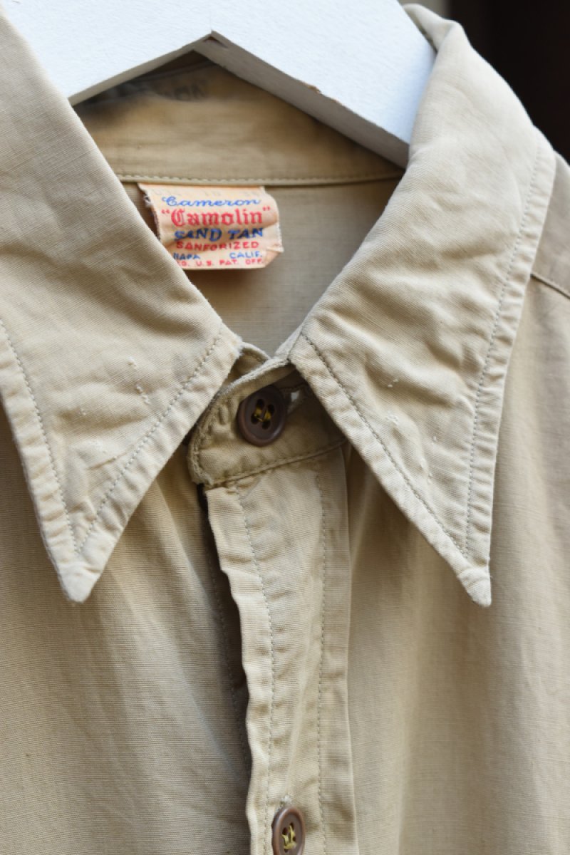 画像16: 50-60's Cameron Camolin L/S cotton poplin shirt (16)