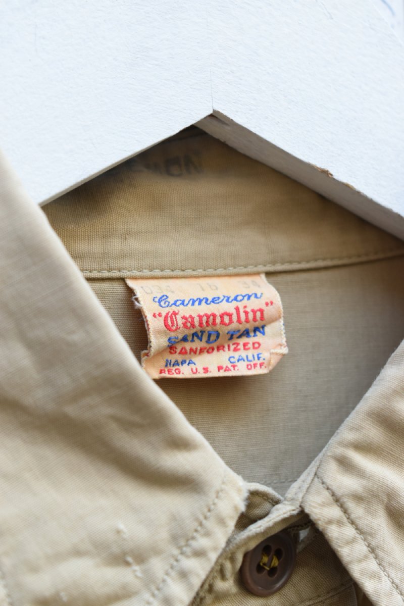 画像5: 50-60's Cameron Camolin L/S cotton poplin shirt (5)