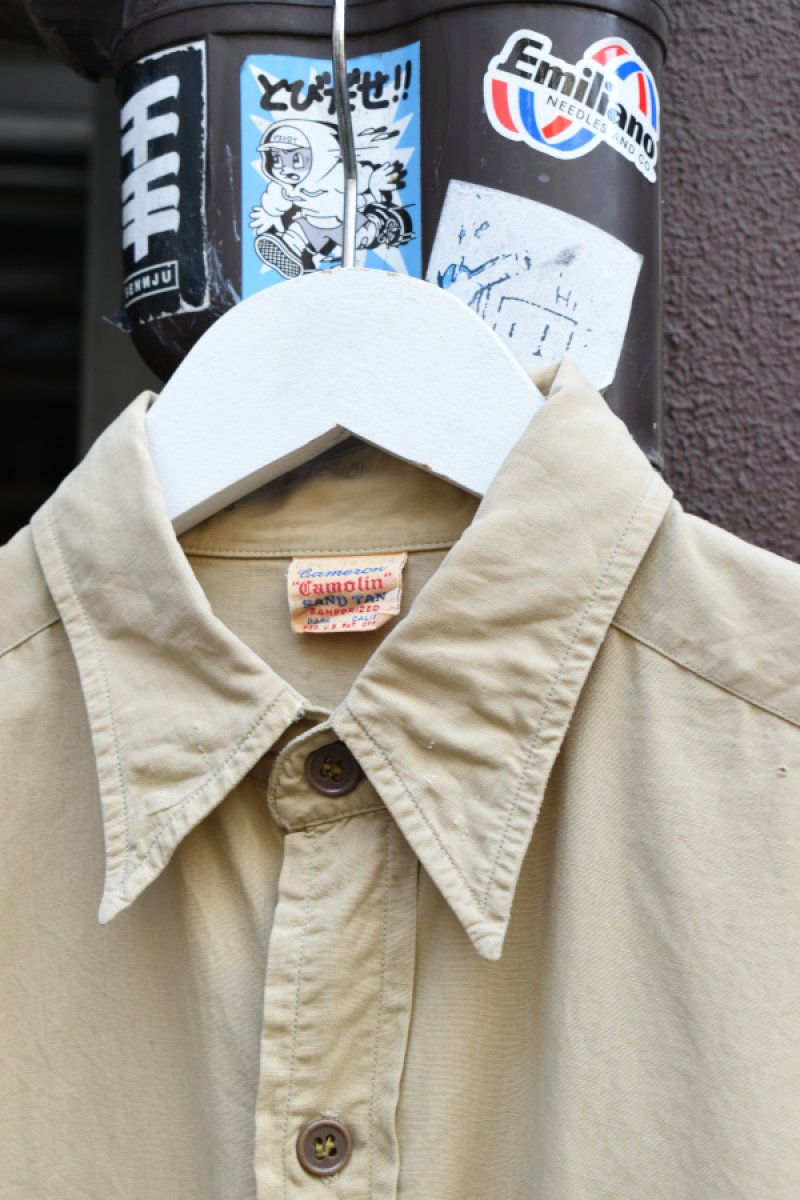 画像4: 50-60's Cameron Camolin L/S cotton poplin shirt (4)