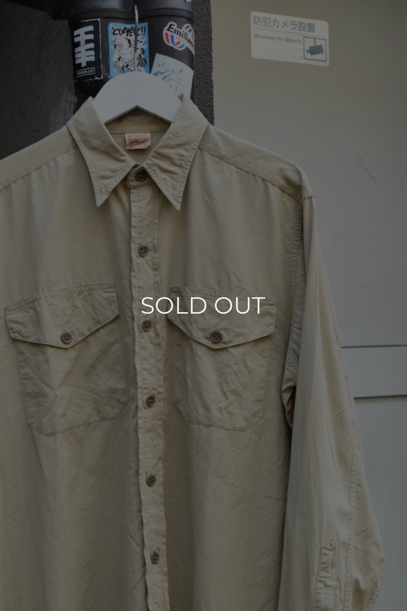 画像2: 50-60's Cameron Camolin L/S cotton poplin shirt (2)