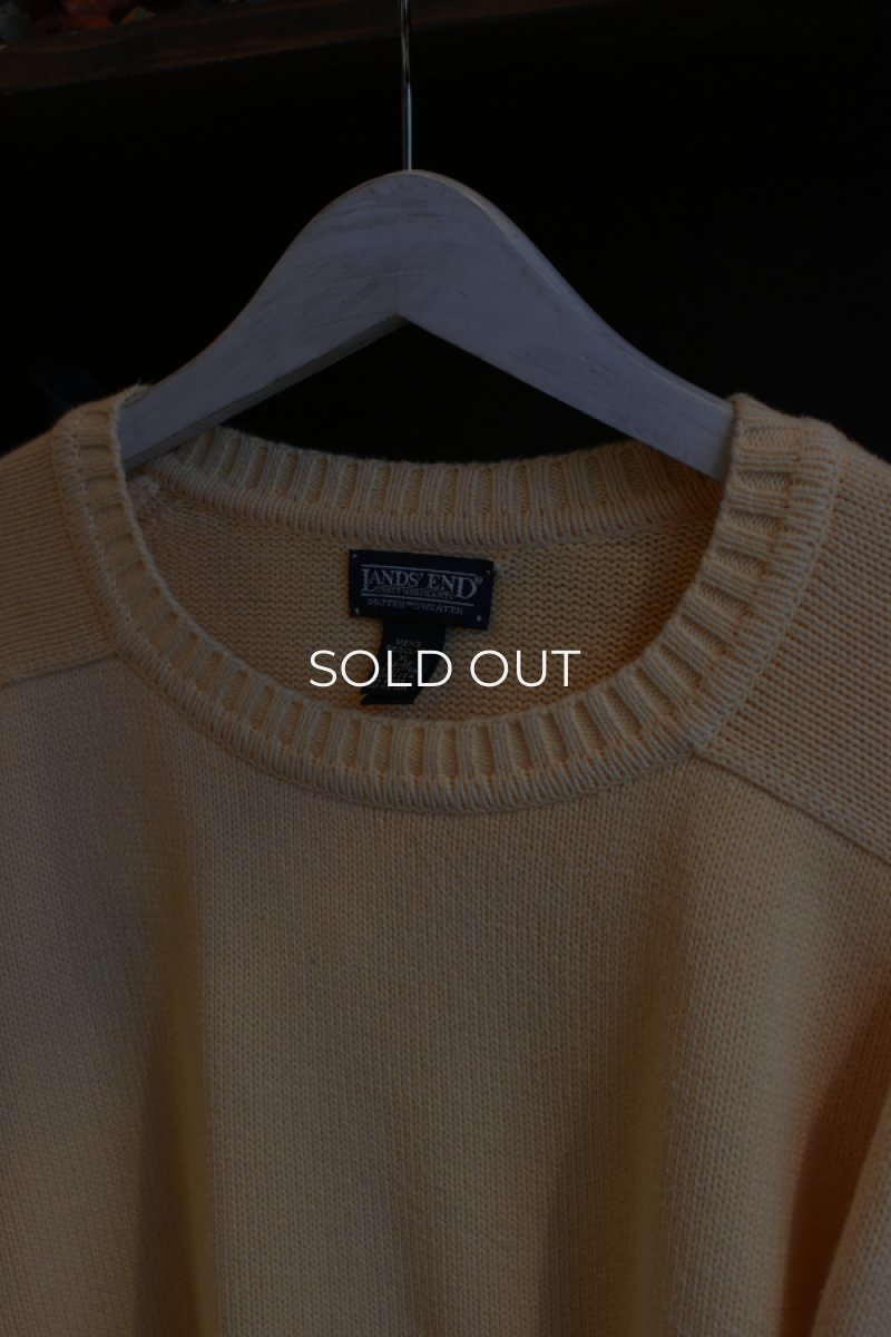 画像4: 90's LANDS' END cotton crew neck sweater -made in USA- (4)