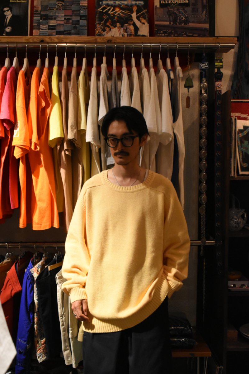 画像2: 90's LANDS' END cotton crew neck sweater -made in USA-