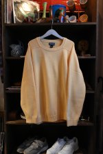 画像1: 90's LANDS' END cotton crew neck sweater -made in USA- (1)