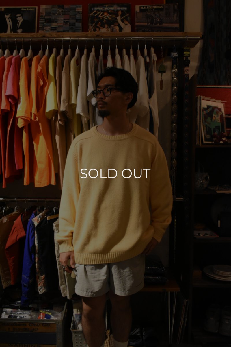 画像16: 90's LANDS' END cotton crew neck sweater -made in USA- (16)