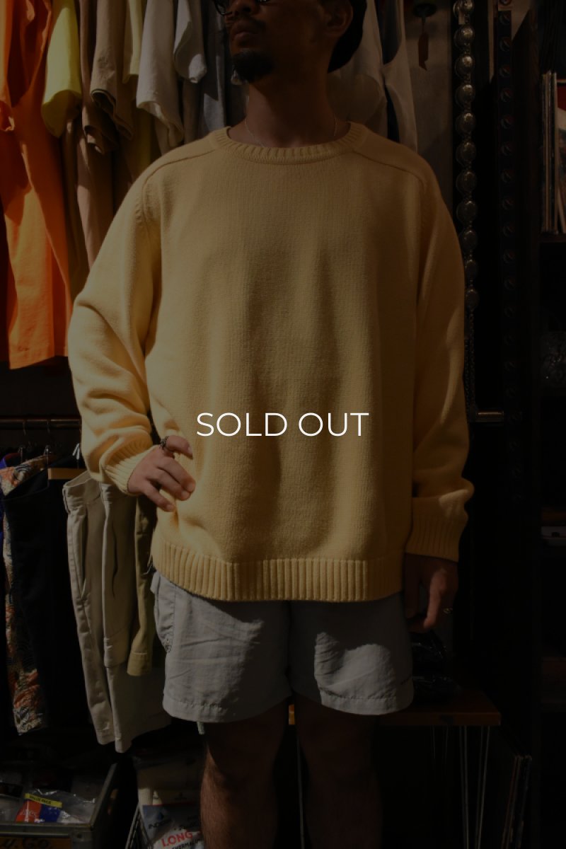 画像13: 90's LANDS' END cotton crew neck sweater -made in USA- (13)