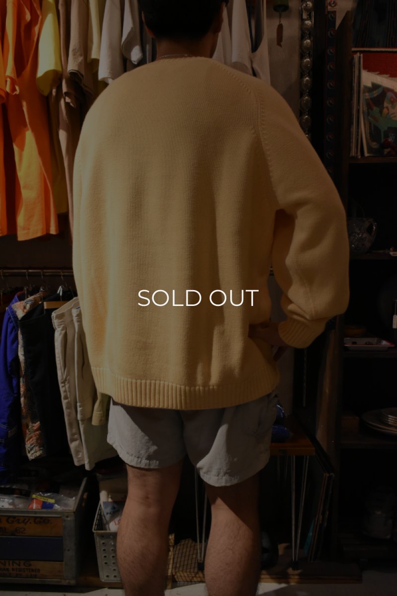 画像15: 90's LANDS' END cotton crew neck sweater -made in USA- (15)