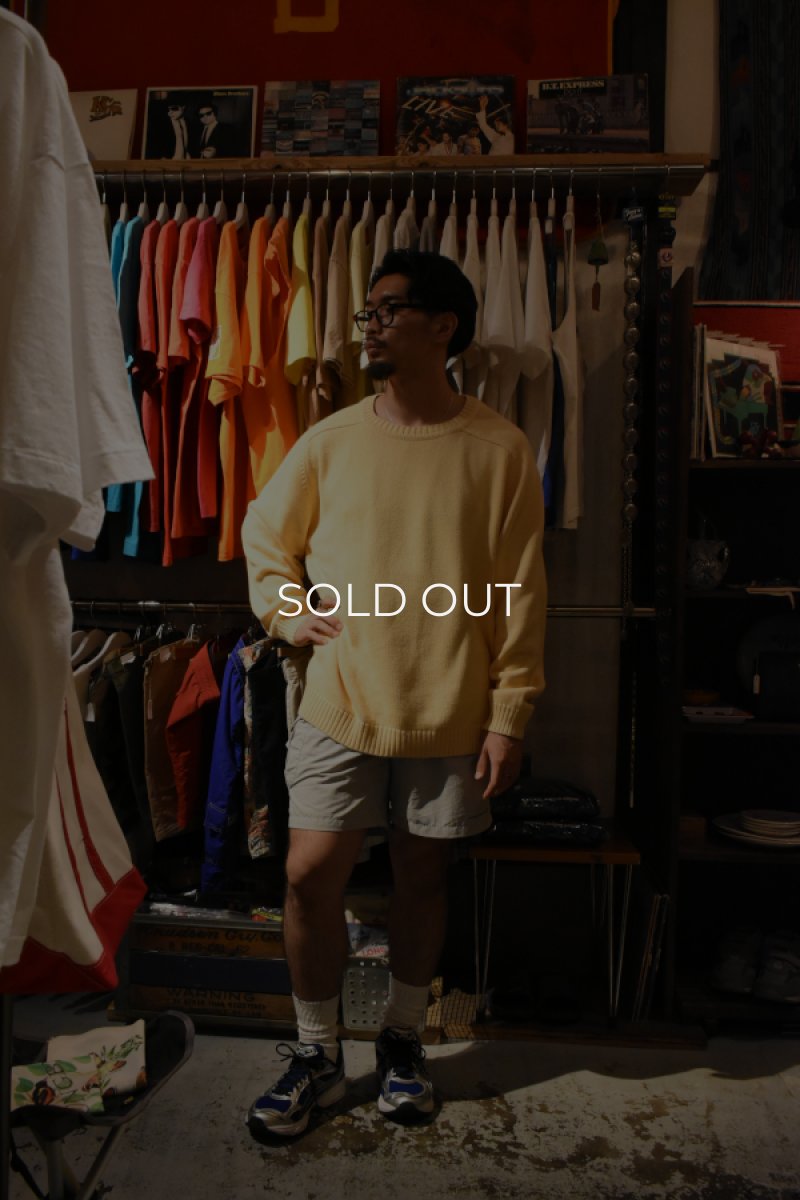 画像17: 90's LANDS' END cotton crew neck sweater -made in USA- (17)