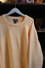 画像2: 90's LANDS' END cotton crew neck sweater -made in USA- (2)
