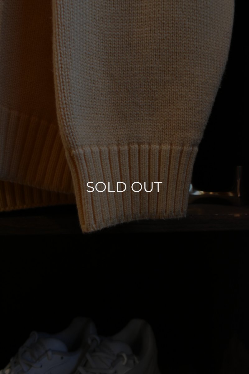 画像7: 90's LANDS' END cotton crew neck sweater -made in USA- (7)