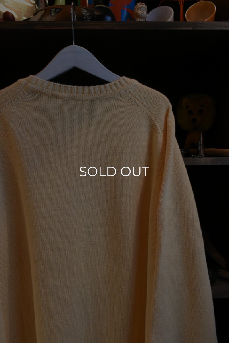 画像10: 90's LANDS' END cotton crew neck sweater -made in USA- (10)