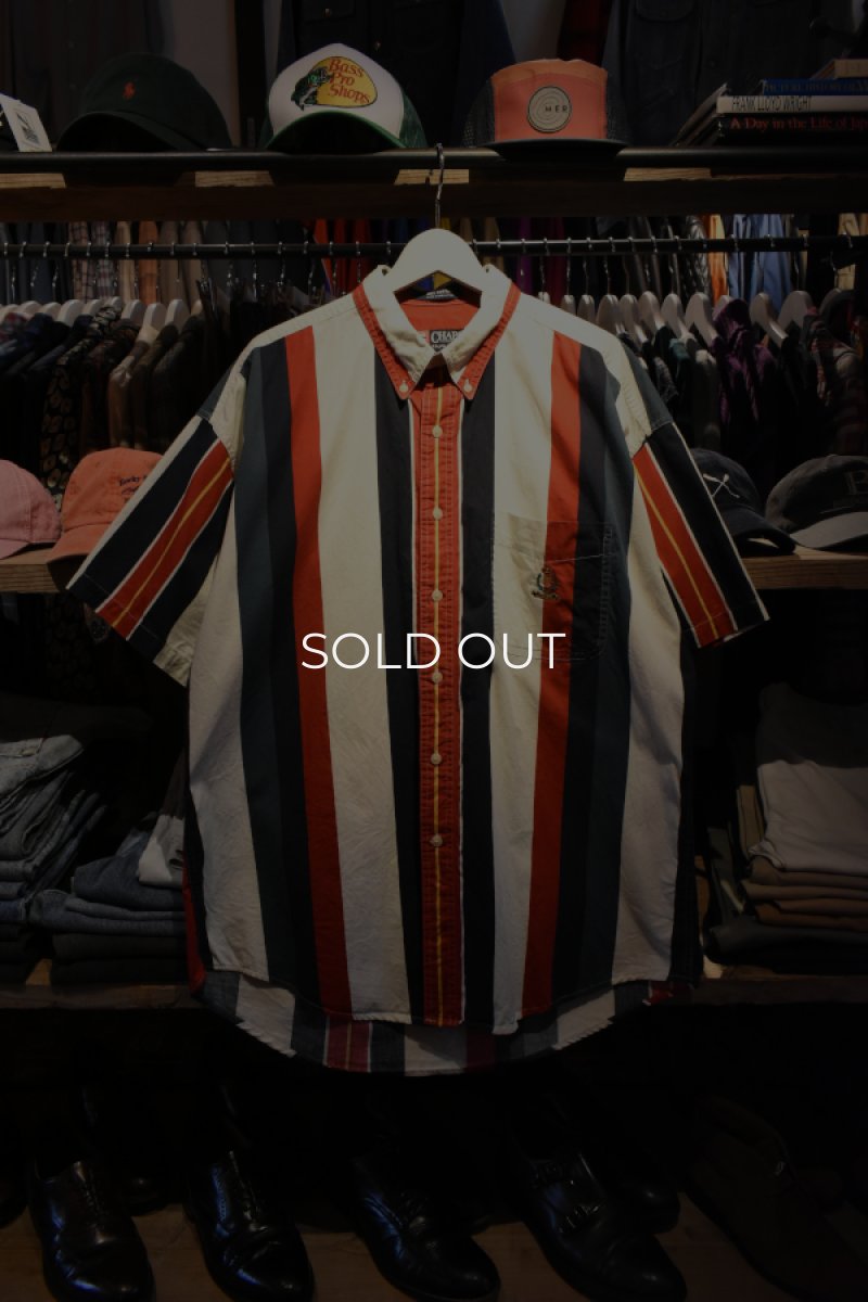画像1: CHAPS Ralph Lauren S/S stripe BD shirt (1)