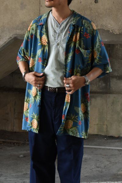 画像1: 80's HAWAIIAN RESERVE COLLECTION S/S hawaiian shirt -MADE IN USA-
