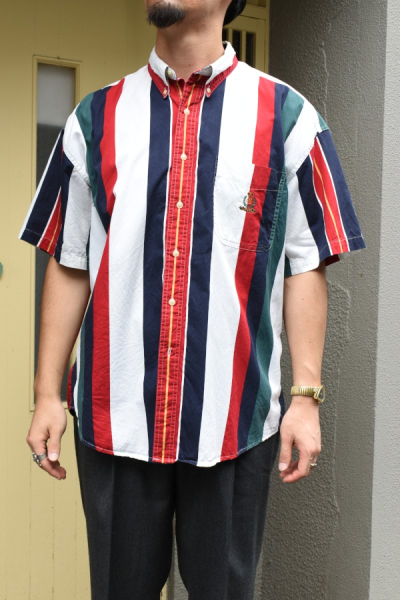 画像11: CHAPS Ralph Lauren S/S stripe BD shirt (11)