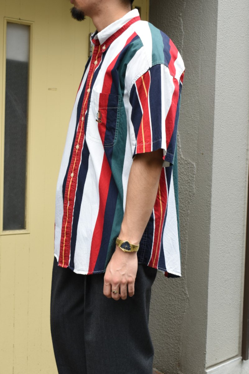 画像12: CHAPS Ralph Lauren S/S stripe BD shirt (12)