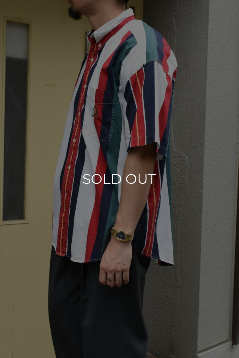 画像12: CHAPS Ralph Lauren S/S stripe BD shirt (12)