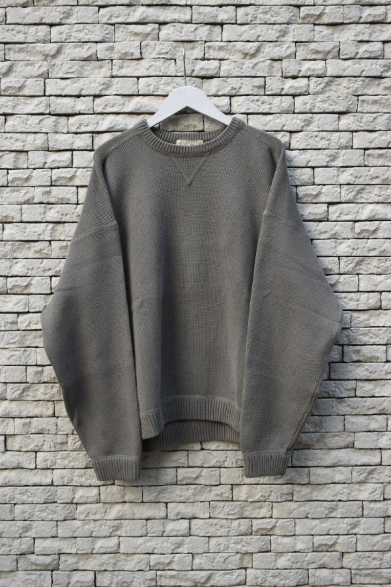 画像1: 90's Eddie Bauer cotton crew neck sweater (1)