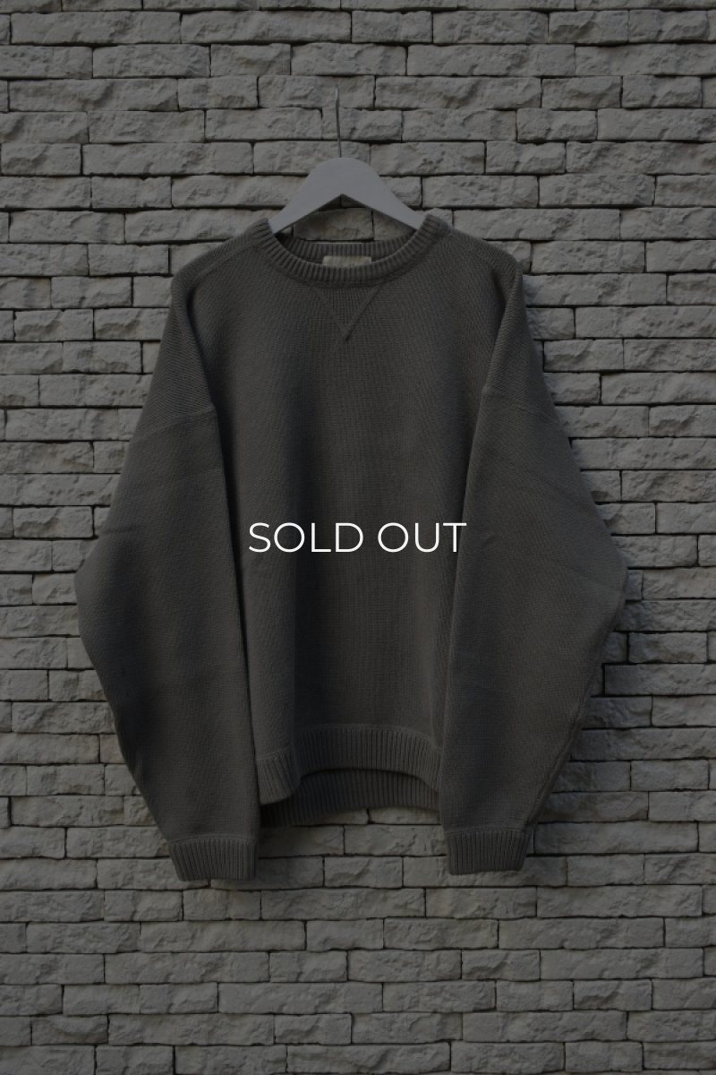 画像1: 90's Eddie Bauer cotton crew neck sweater (1)