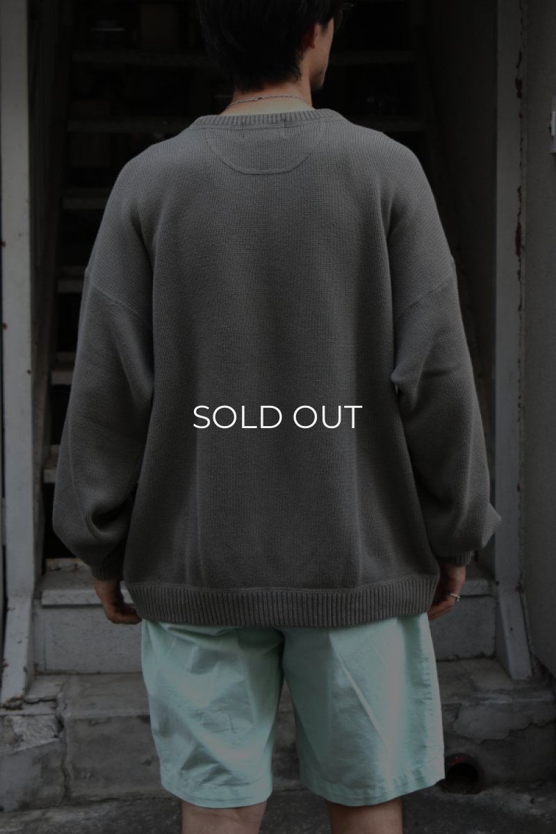 画像16: 90's Eddie Bauer cotton crew neck sweater (16)