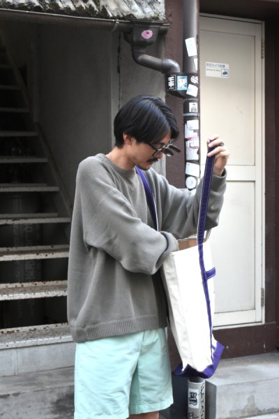 画像1: 90's Eddie Bauer cotton crew neck sweater