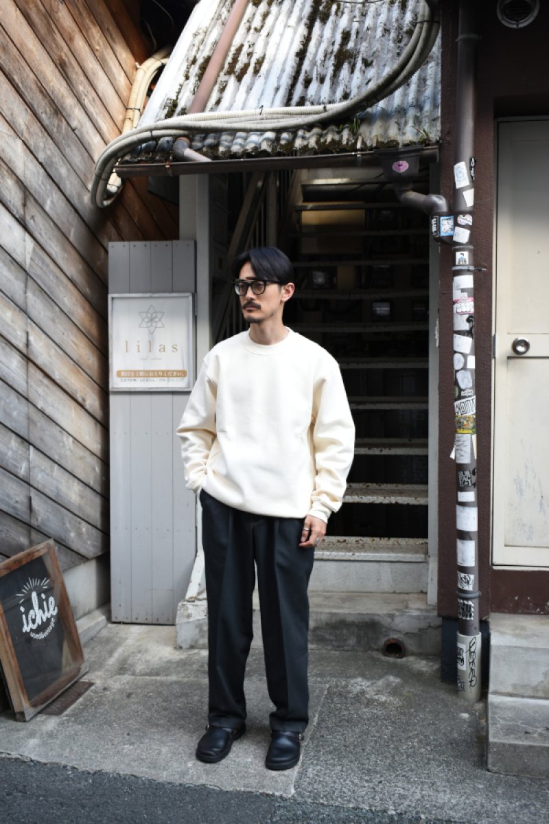画像16: [NEW] BAYSIDE crew neck sweat shirt -MADE IN USA-（CREAM） (16)