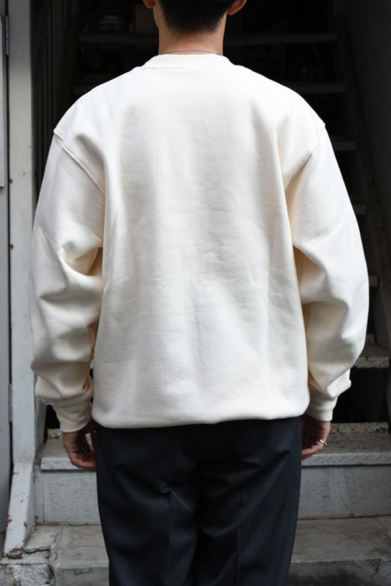 画像14: [NEW] BAYSIDE crew neck sweat shirt -MADE IN USA-（CREAM） (14)