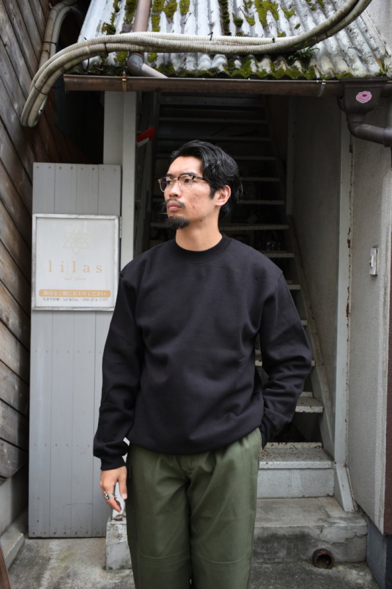 画像1: [NEW] BAYSIDE crew neck sweat shirt -MADE IN USA-（BLACK）