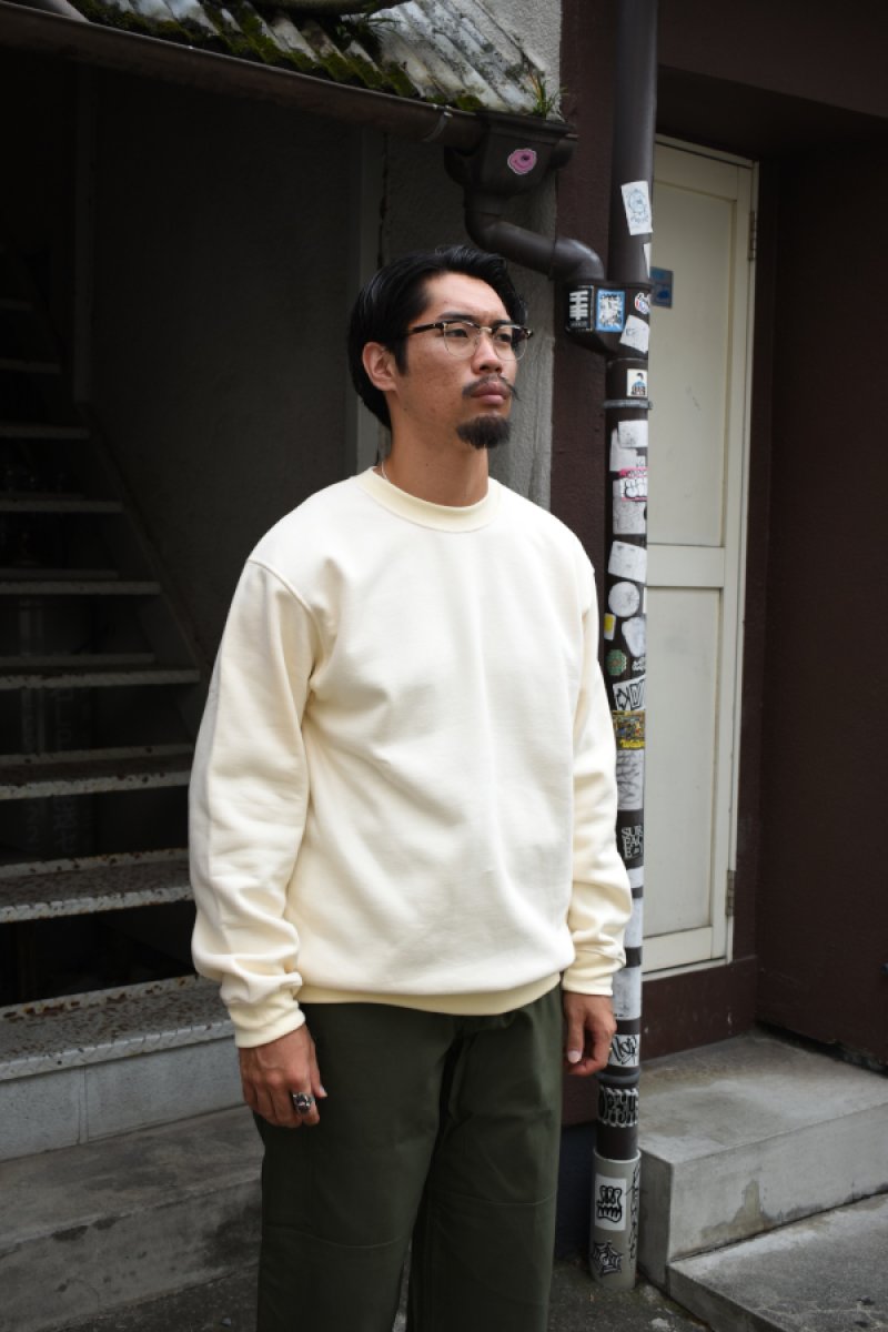 画像1: [NEW] BAYSIDE crew neck sweat shirt -MADE IN USA-（CREAM）