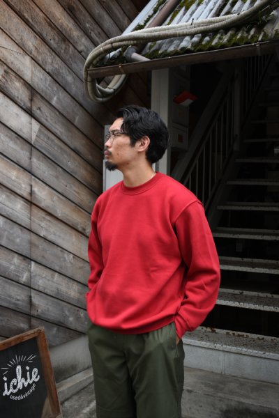 画像1: [NEW] BAYSIDE crew neck sweat shirt -MADE IN USA-（CARDINAL）