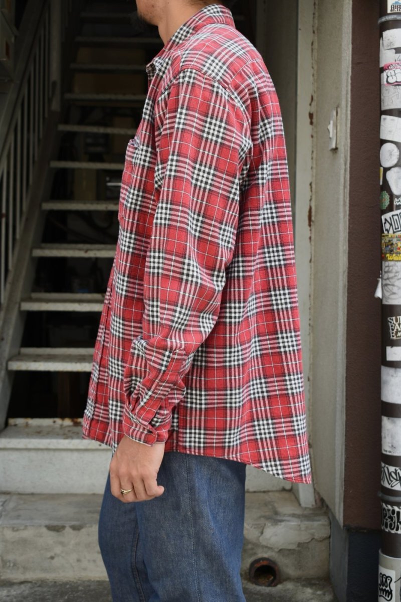画像12: 90's J.CREW check flannel shirt -MADE IN USA- (12)