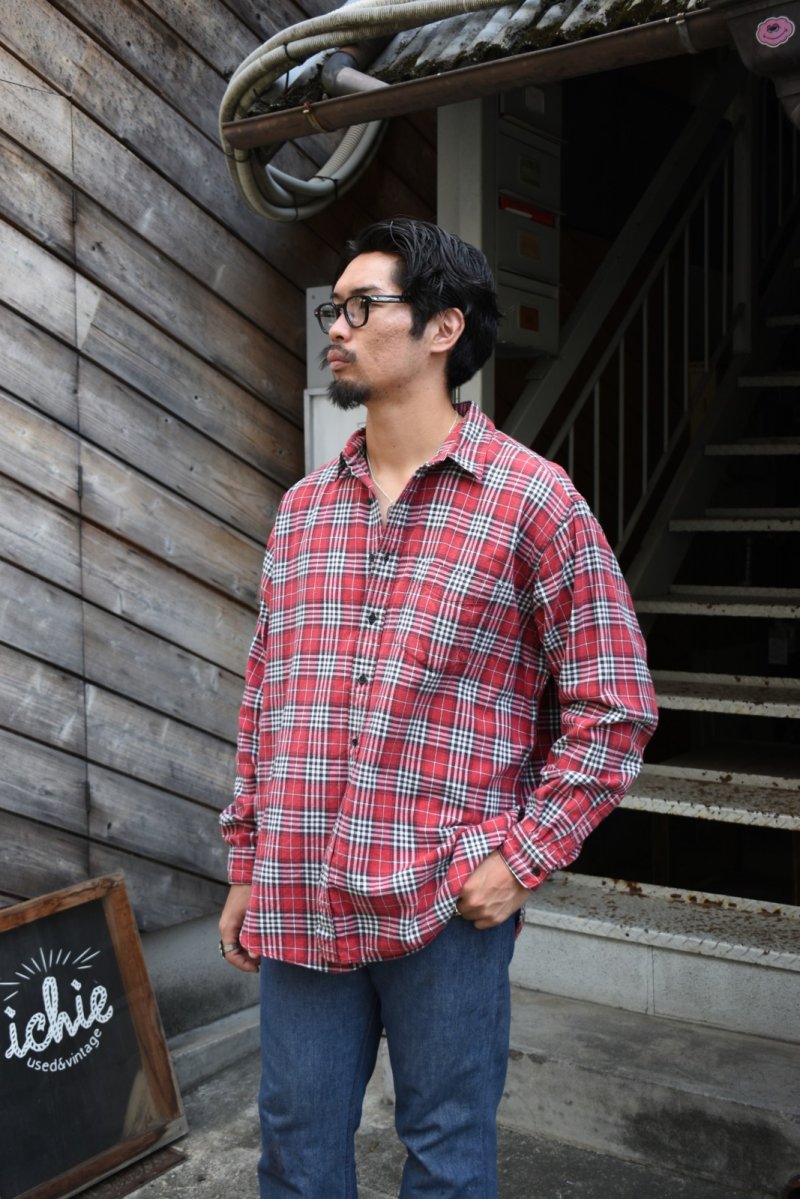 画像14: 90's J.CREW check flannel shirt -MADE IN USA- (14)