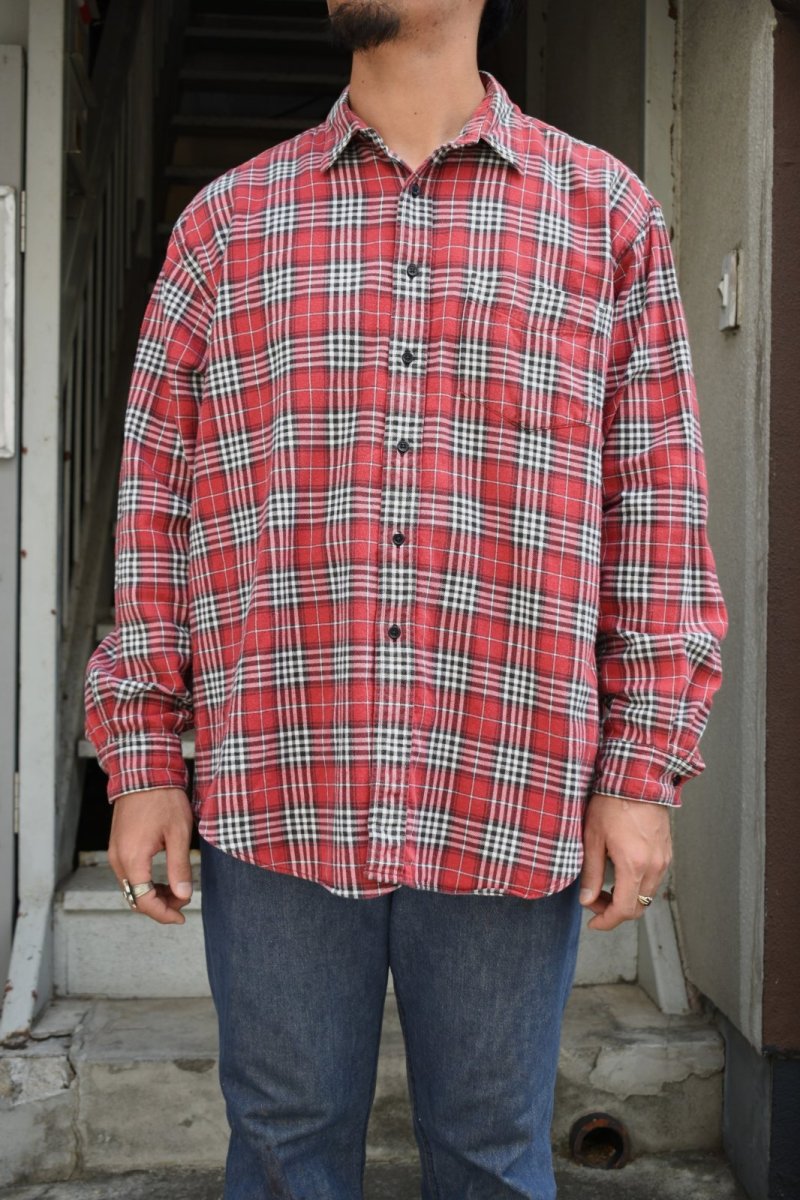 画像11: 90's J.CREW check flannel shirt -MADE IN USA- (11)