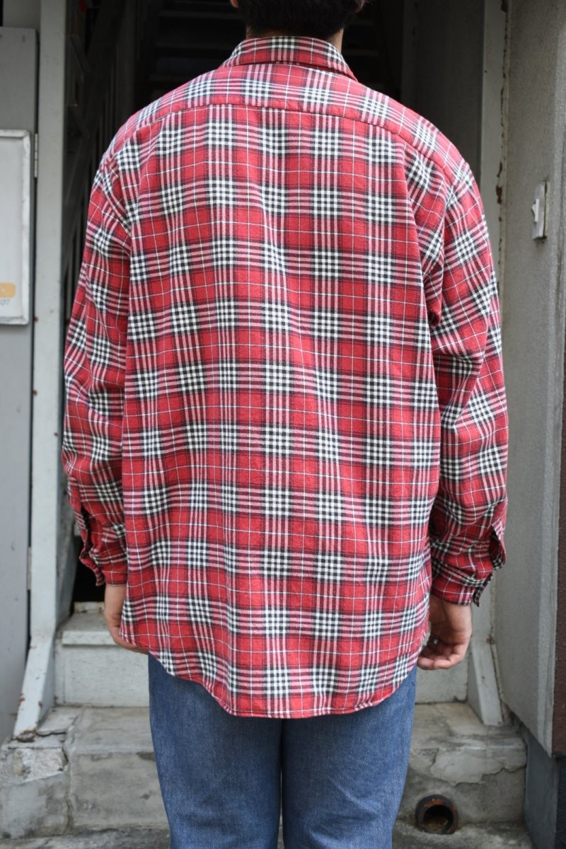 画像13: 90's J.CREW check flannel shirt -MADE IN USA- (13)