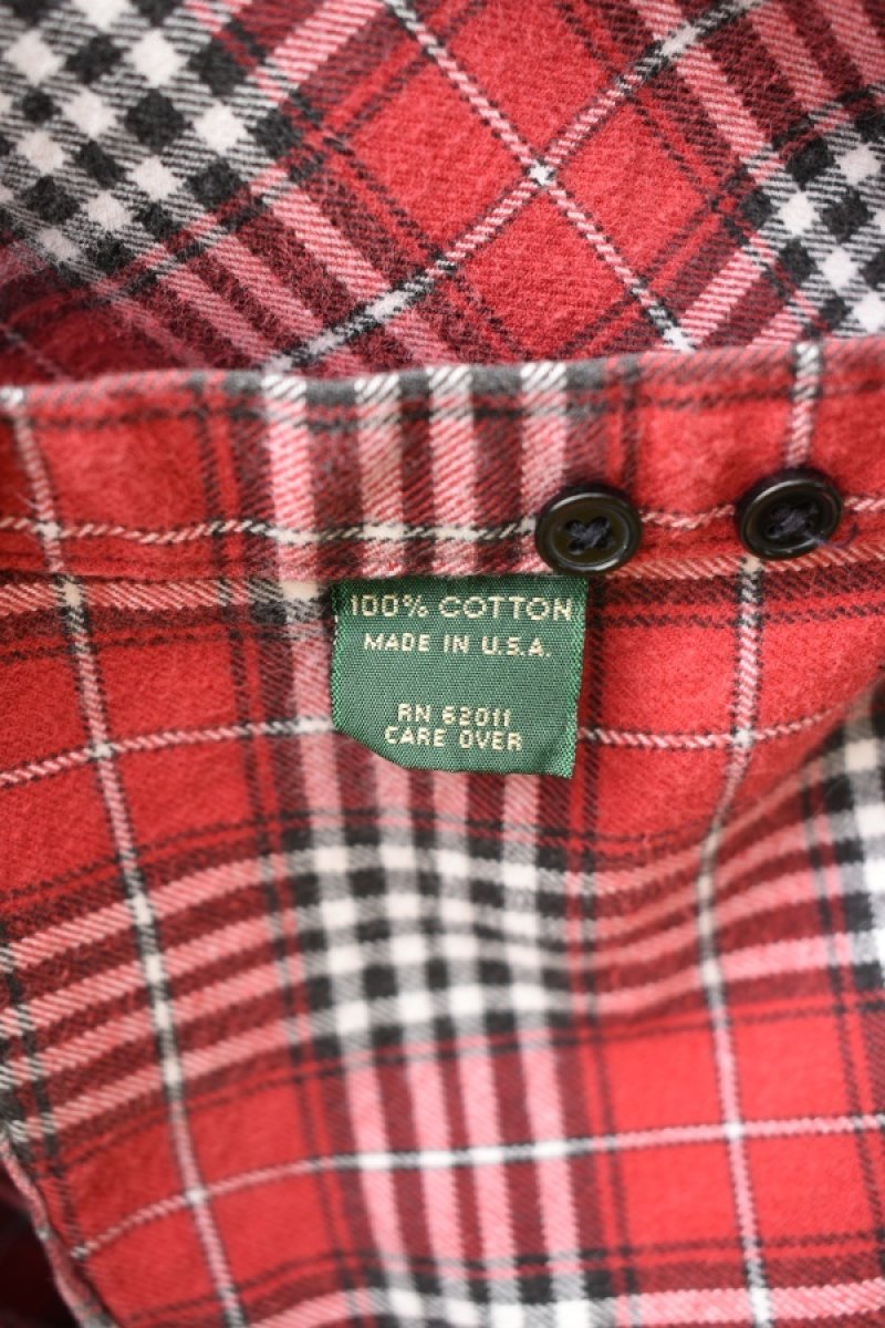 画像6: 90's J.CREW check flannel shirt -MADE IN USA- (6)