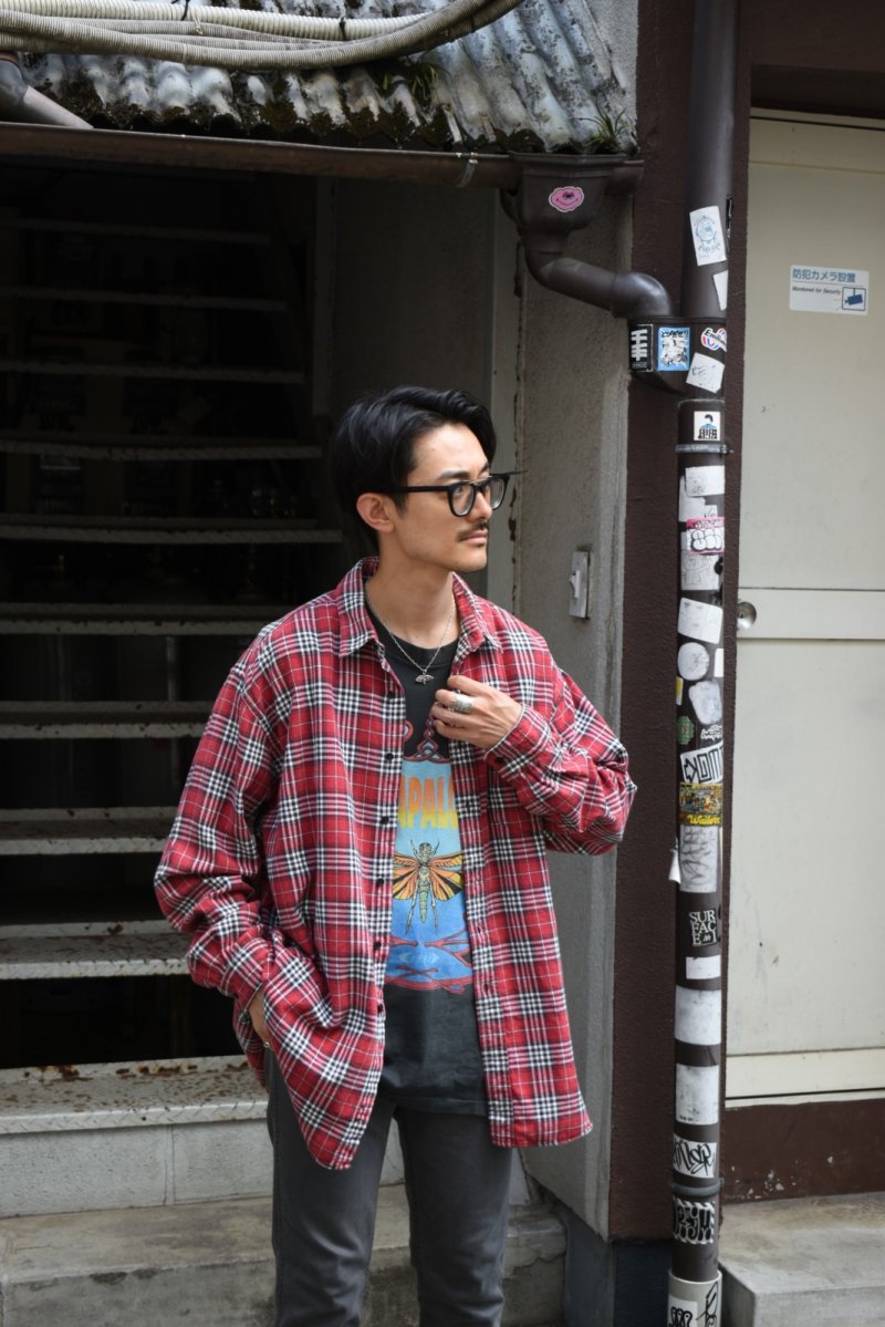 画像1: 90's J.CREW check flannel shirt -MADE IN USA-