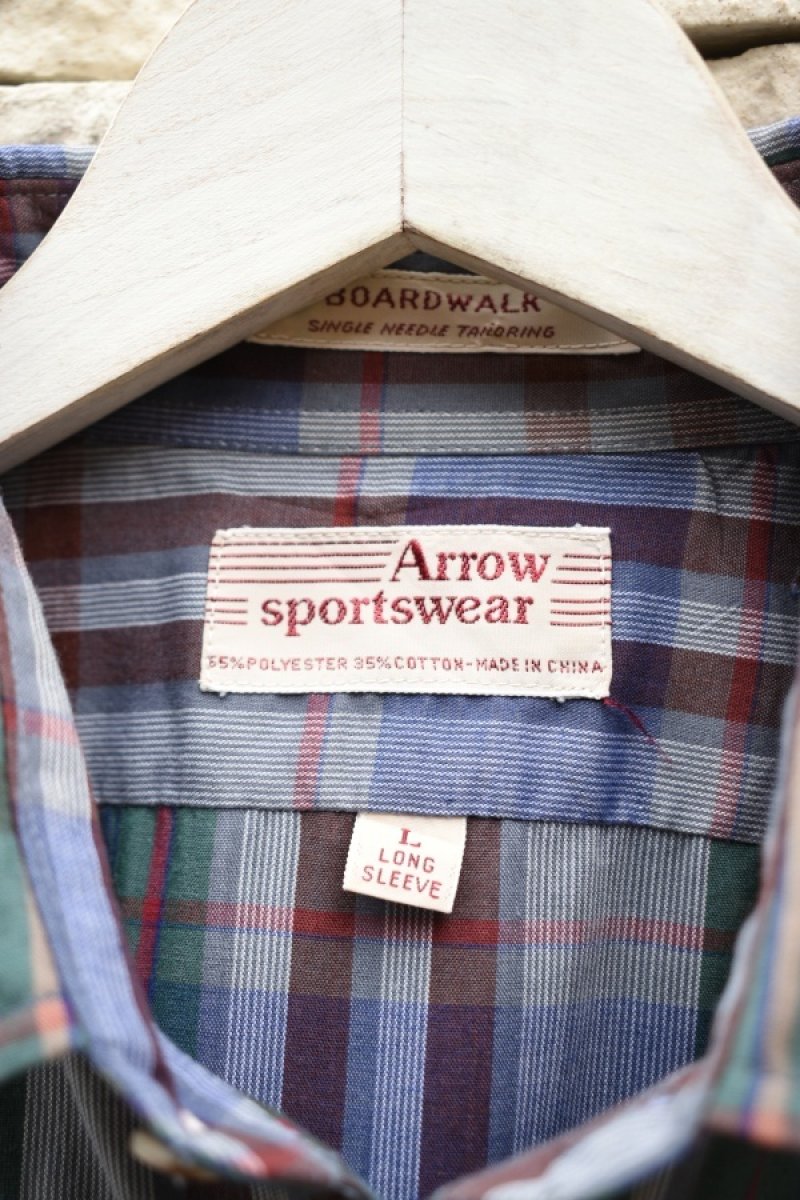 画像5: 80's ARROW check L/S shirt (5)