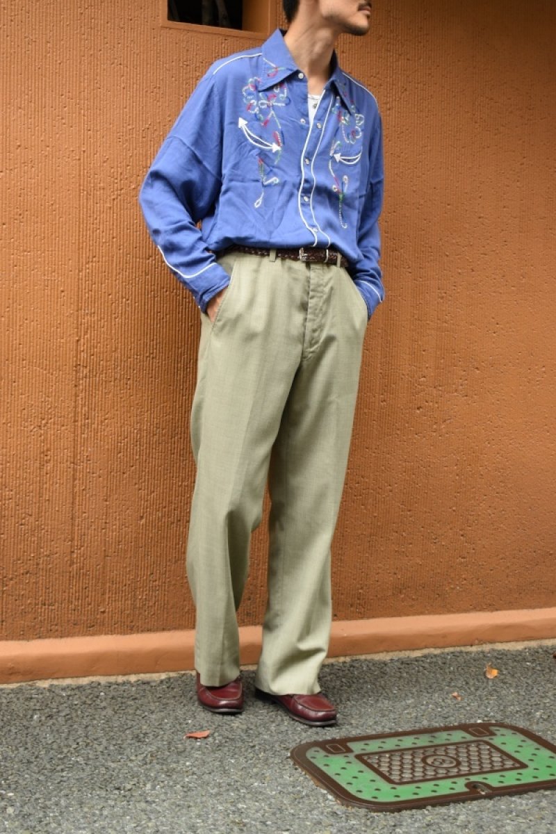 画像15: 60-70's summer wool slacks (15)