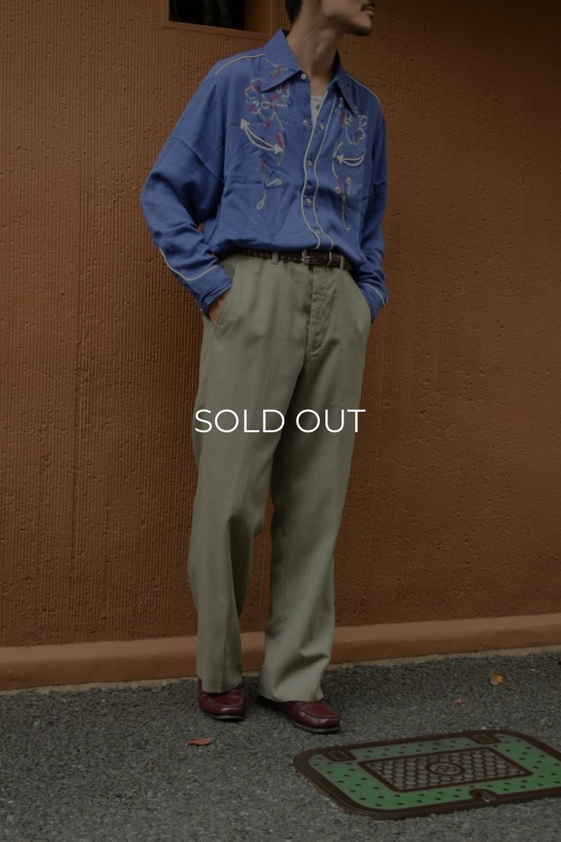 画像15: 60-70's summer wool slacks (15)