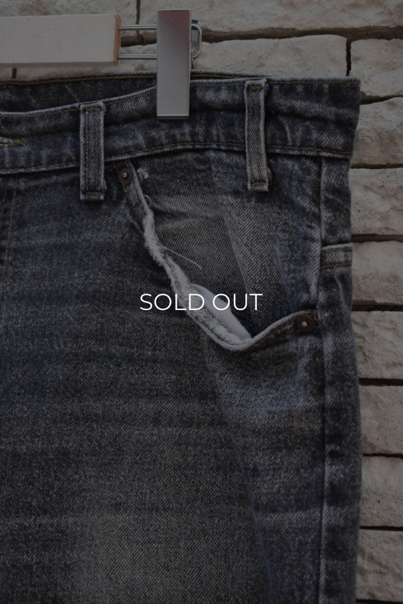 画像7: 90's Levi's 517 black denim pants -MADE IN USA- (7)