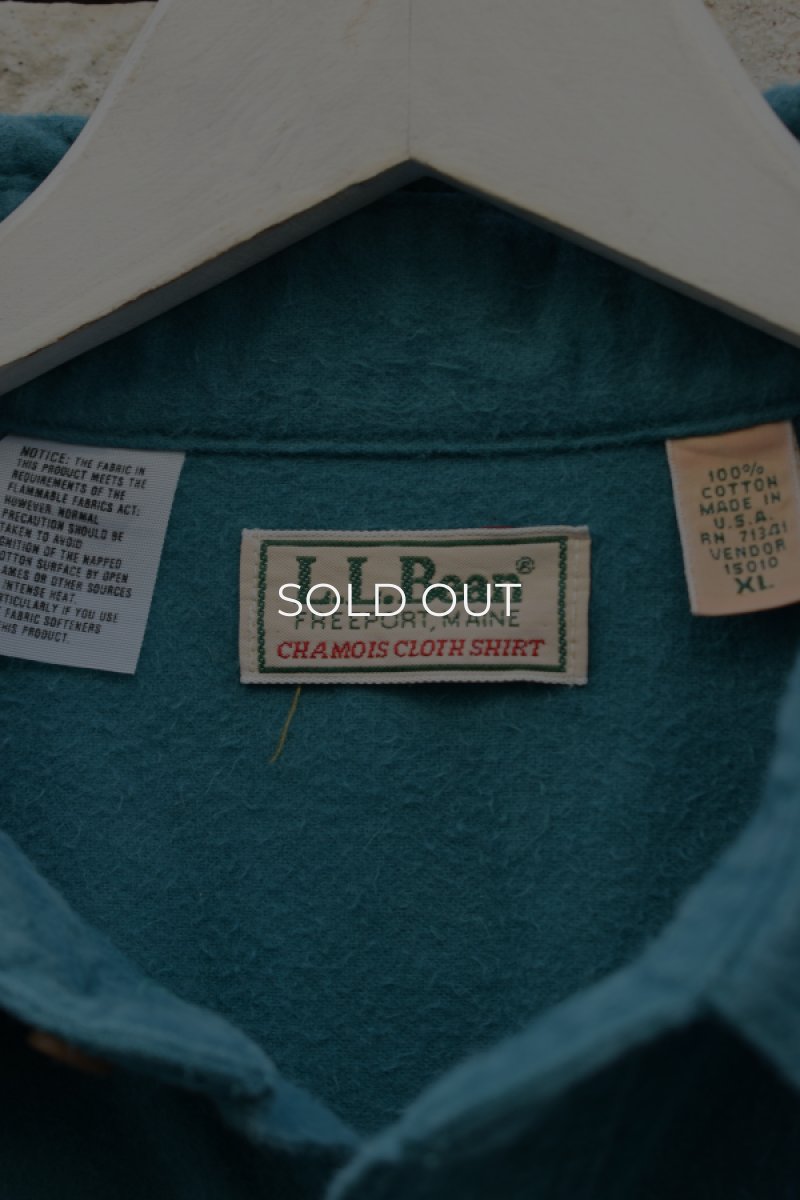 画像5: 80's L.L.Bean chamois cloth shirt -made in USA- (5)