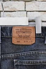 画像17: 90's Levi's 517 black denim pants -MADE IN USA- (17)