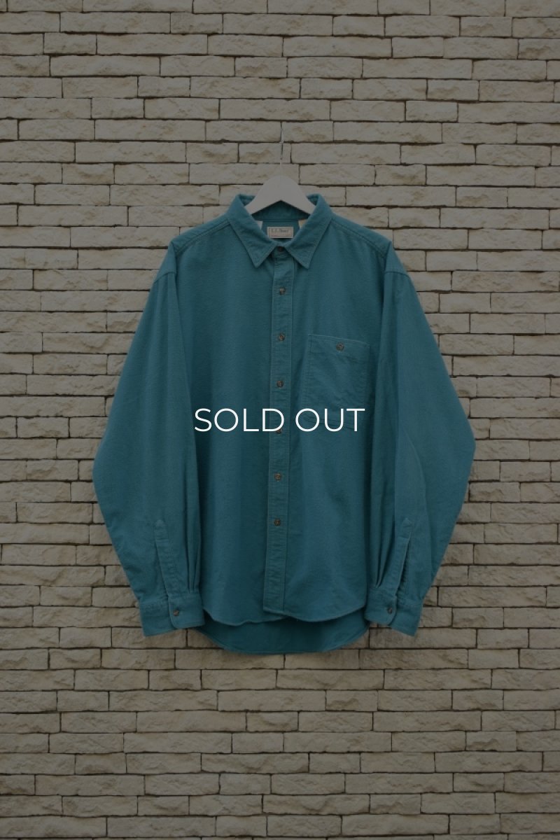 画像1: 80's L.L.Bean chamois cloth shirt -made in USA- (1)