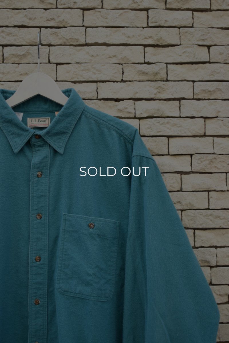 画像2: 80's L.L.Bean chamois cloth shirt -made in USA- (2)