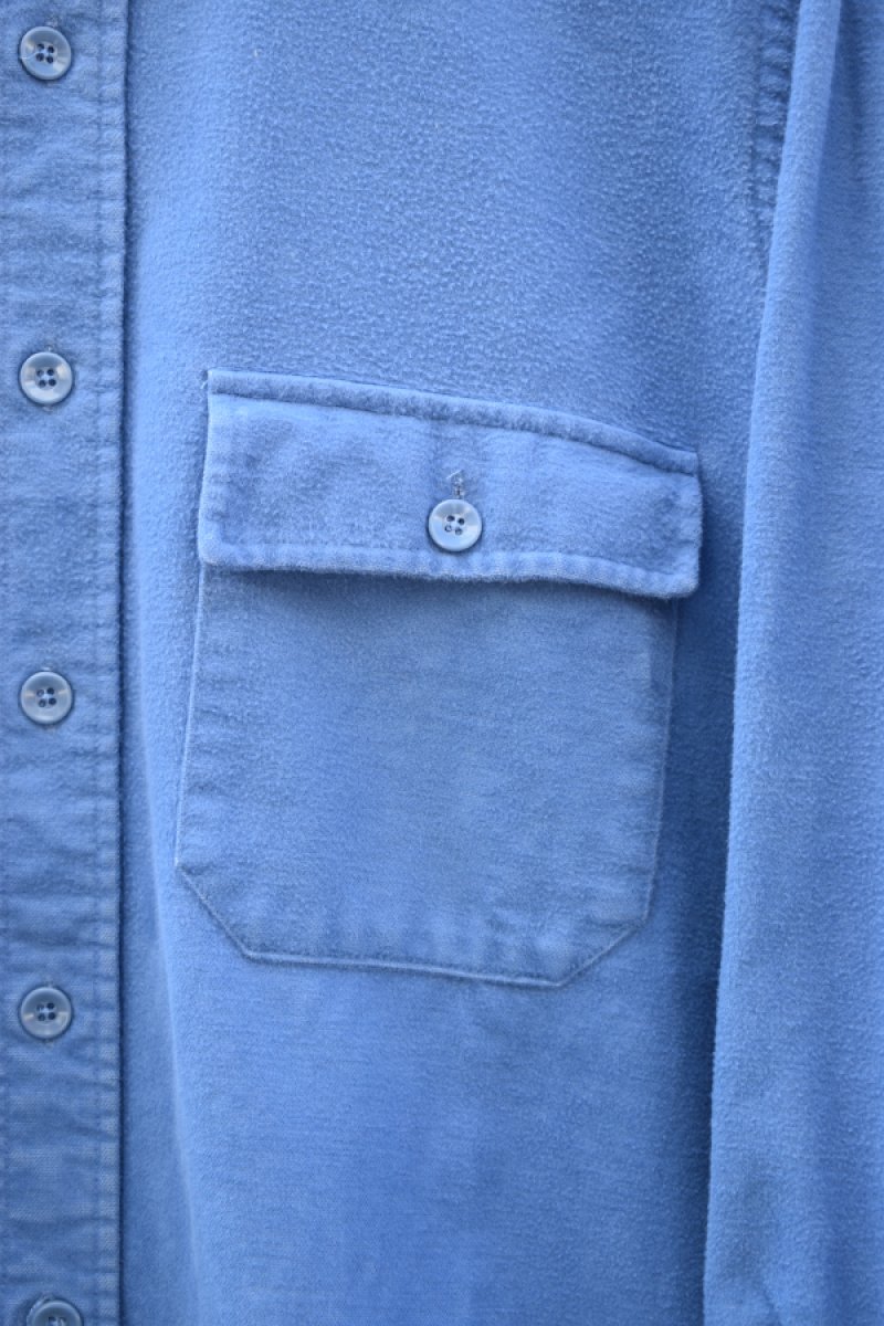 画像8: 80's L.L.Bean chamois cloth shirt -made in USA- (8)