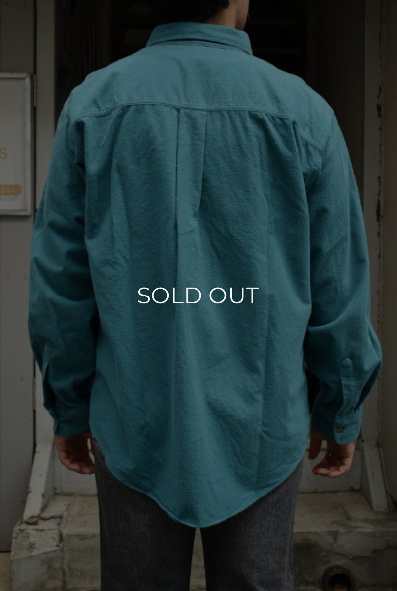 画像15: 80's L.L.Bean chamois cloth shirt -made in USA- (15)