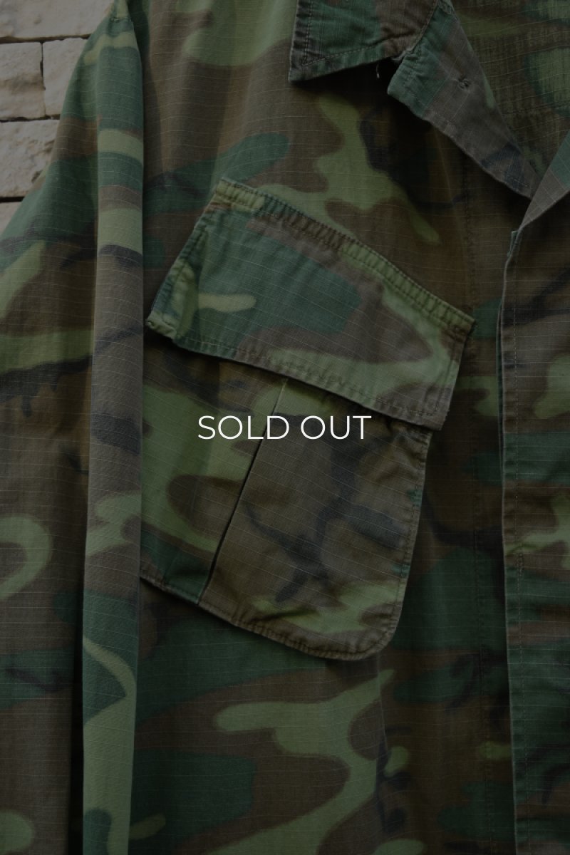 画像7: 70's US ARMY JUNGLE FATIGUE jacket -ERDL Camouflage Pattern-  (7)