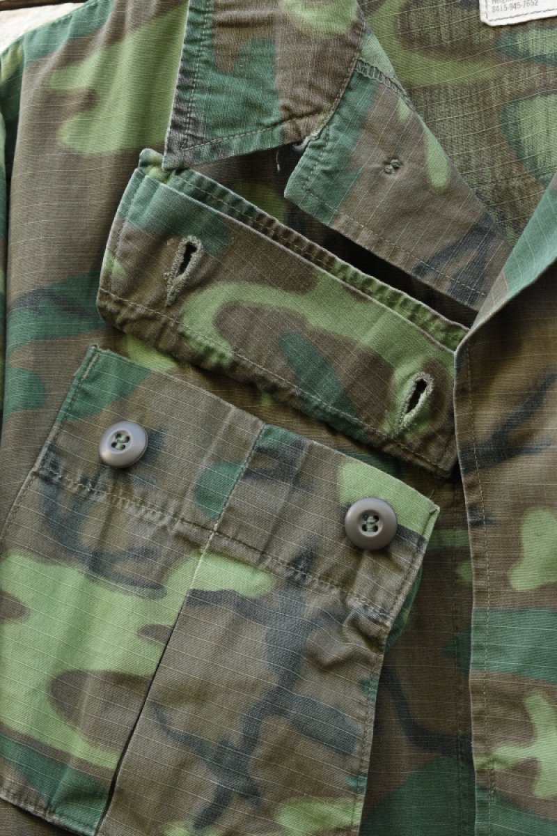画像12: 70's US ARMY JUNGLE FATIGUE jacket -ERDL Camouflage Pattern-  (12)
