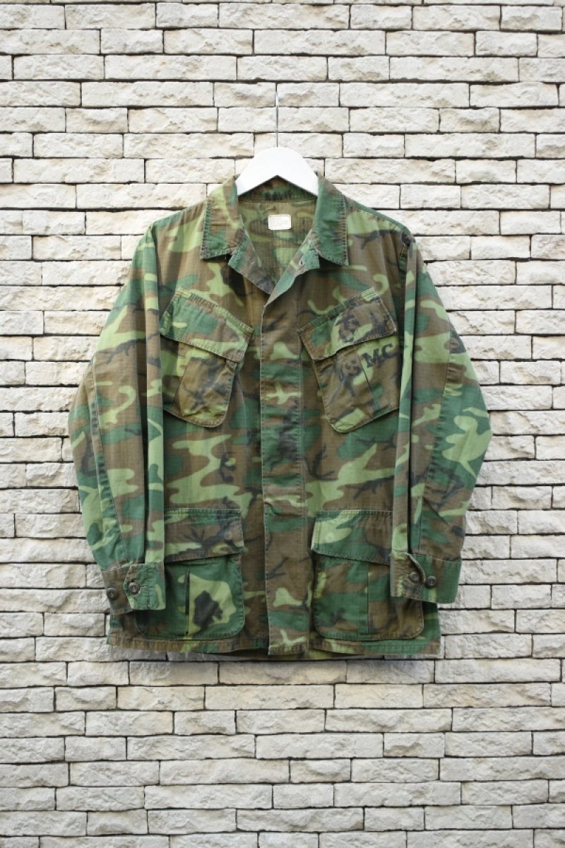 画像1: 70's US ARMY JUNGLE FATIGUE jacket -ERDL Camouflage Pattern-  (1)