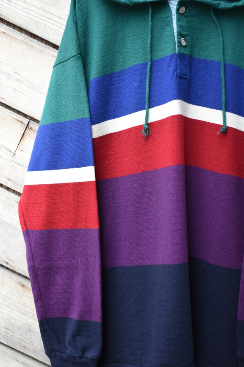 画像6: [DEADSTOCK] 90's COLUMBIAKNIT rugby hoodie -MADE IN USA- (6)