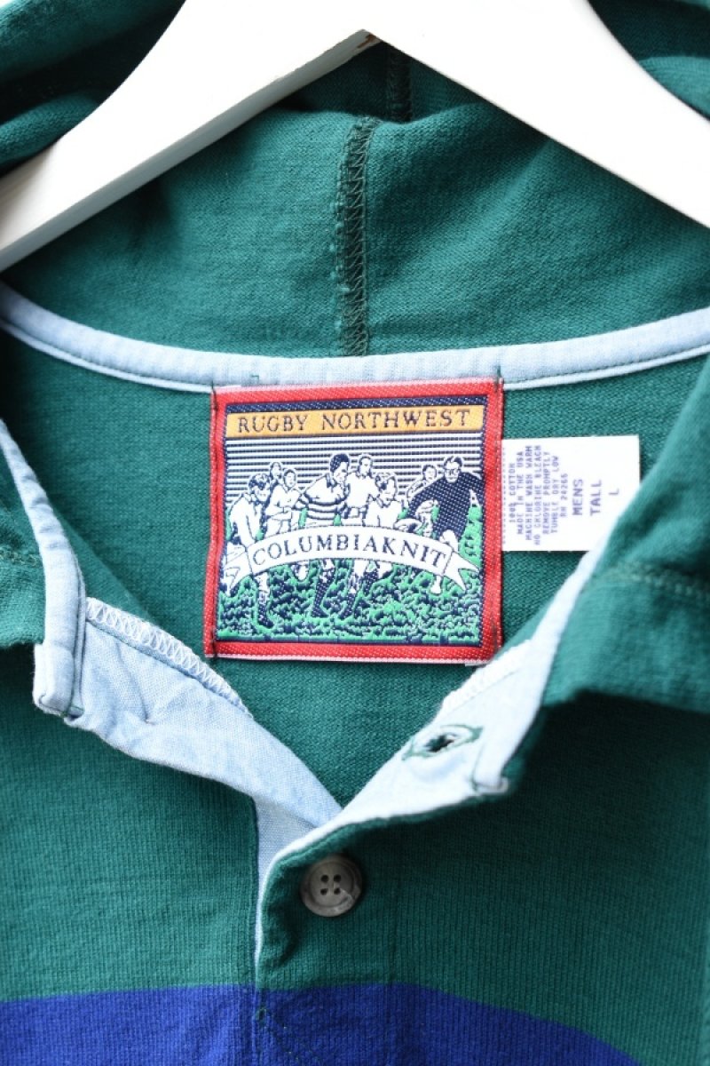 画像3: [DEADSTOCK] 90's COLUMBIAKNIT rugby hoodie -MADE IN USA- (3)