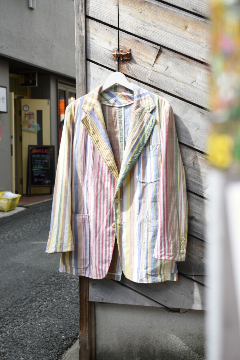 画像1: 70-80's Ralph Lauren crazy stripe tailored jacket (1)